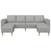 Woonkamer Bank 3 st Wolkengrijs Polyester