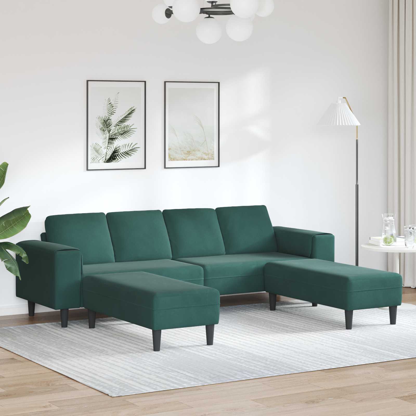 Woonkamer Bank 3 st Donkergroen