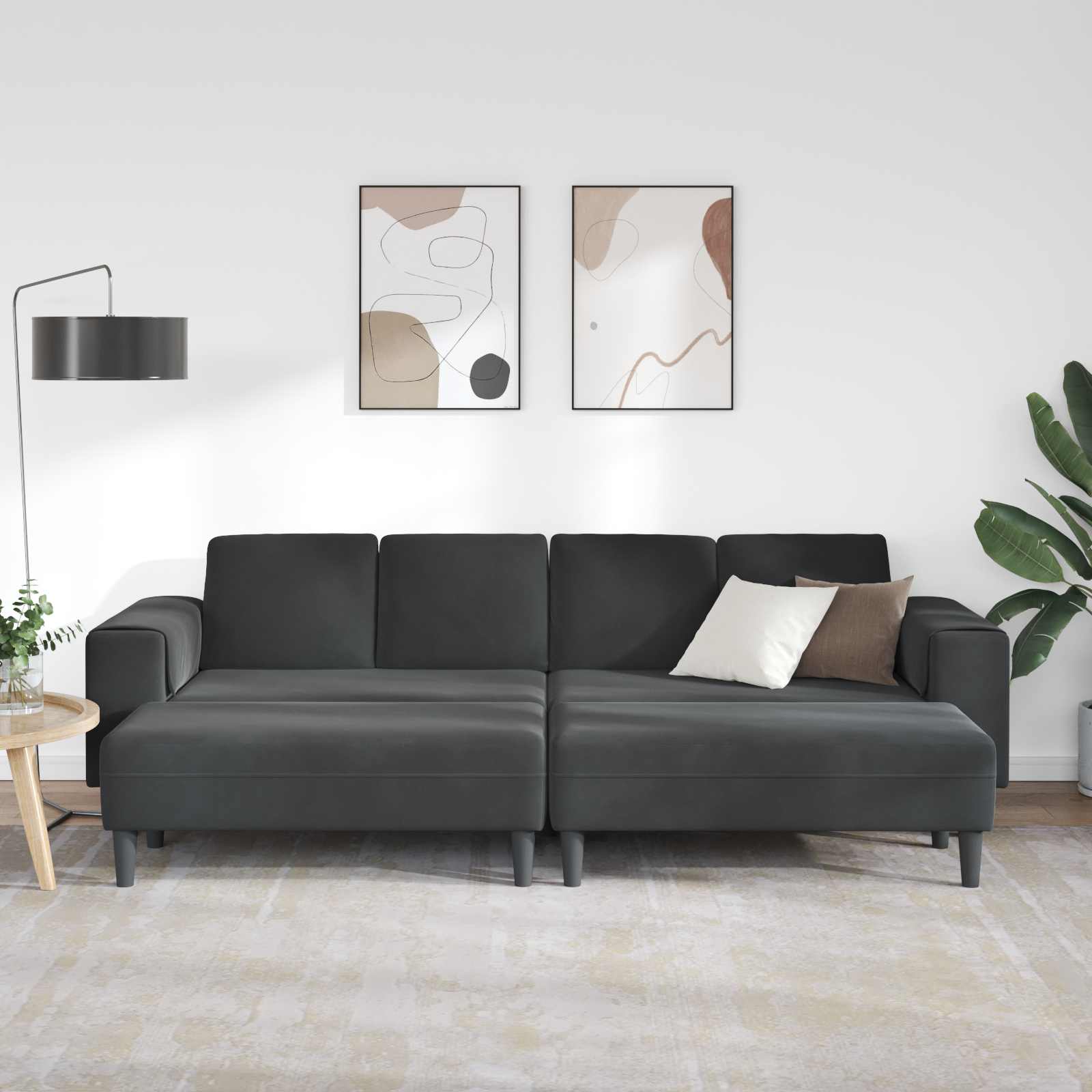 Woonkamer Bank 3 st Zwart
