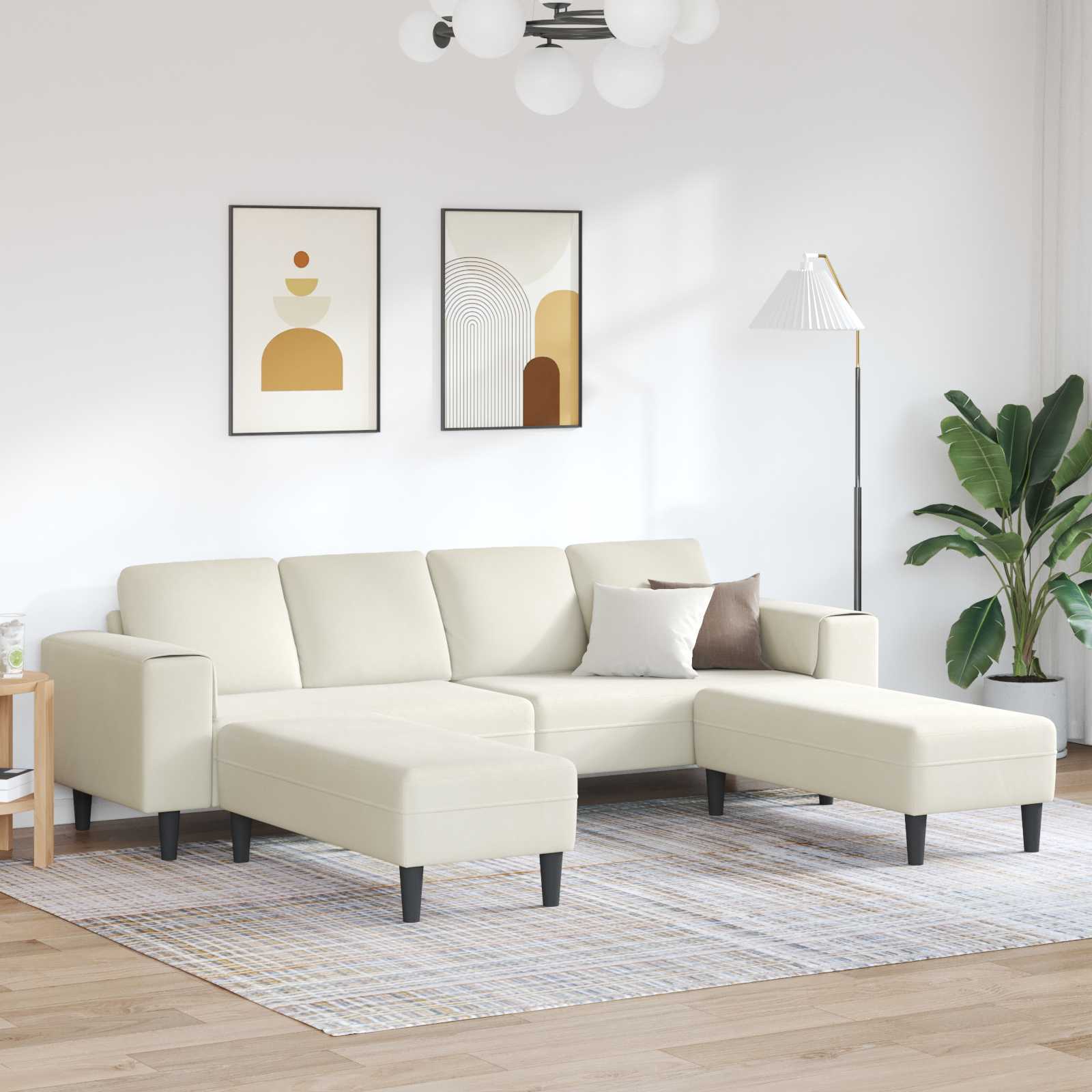 Woonkamer Bank 3 st Crème