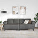 Bank Donkergrijs 250 x 188 x 76 cm Katoen Stof