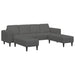 Bank Donkergrijs 250 x 188 x 76 cm Katoen Stof
