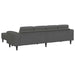 Bank Donkergrijs 250 x 188 x 76 cm Katoen Stof