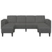 Bank Donkergrijs 250 x 188 x 76 cm Katoen Stof