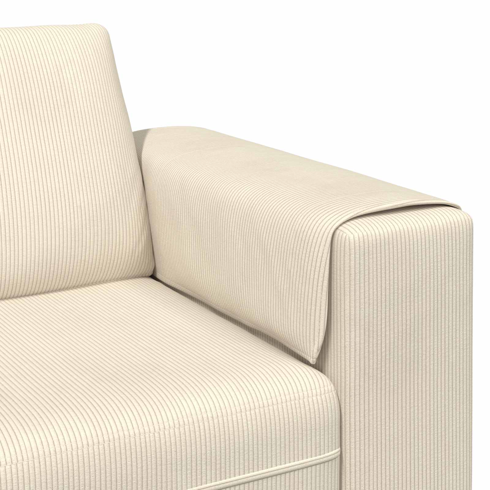Bank Crème 250 x 188 x 76 cm Katoen Stof