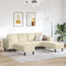 Bank Crème 250 x 188 x 76 cm Katoen Stof