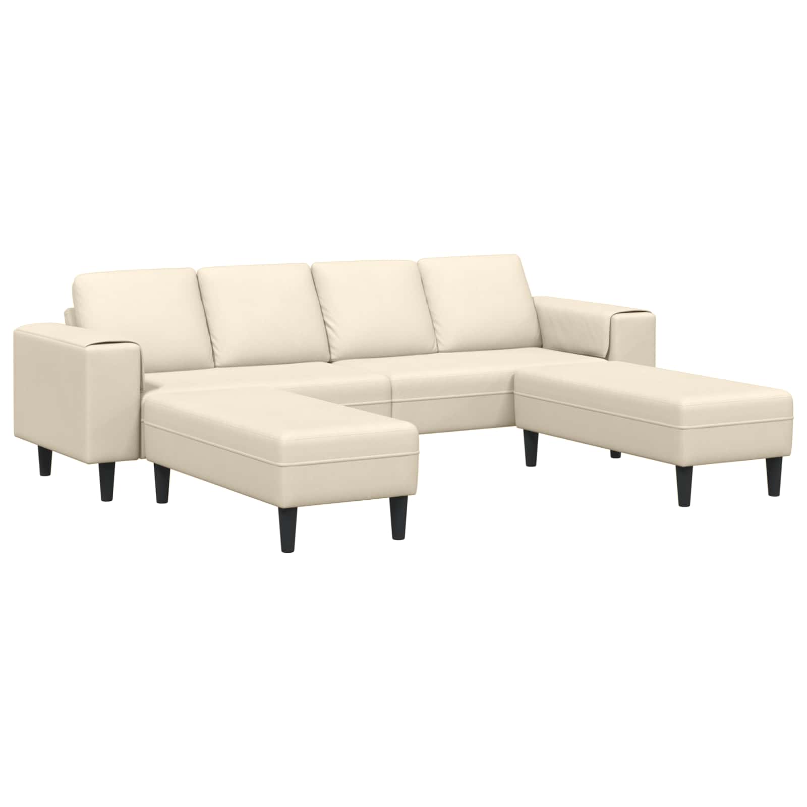 Bank Crème 250 x 188 x 76 cm Katoen Stof