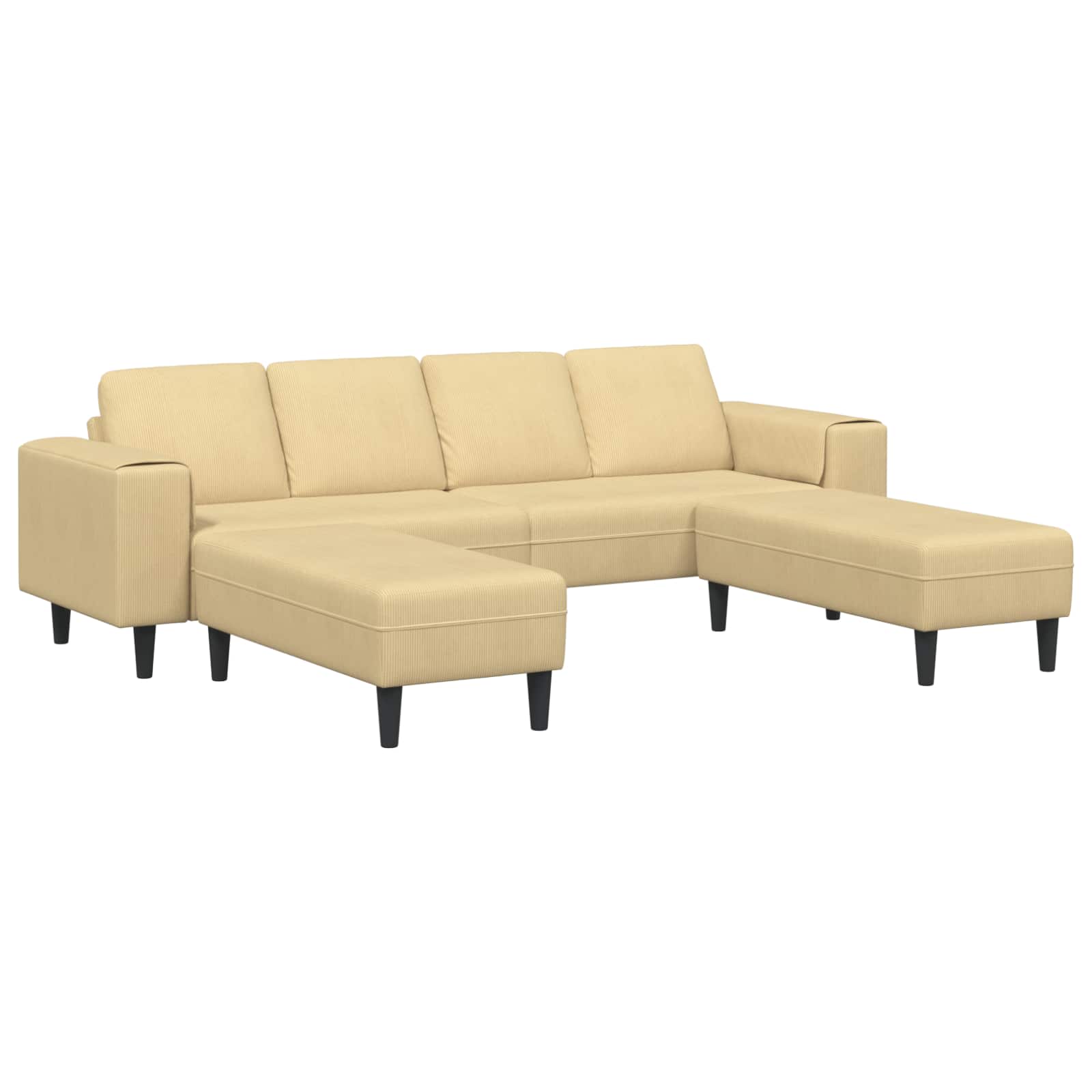Bank Grijs groen 250 x 188 x 76 cm Katoen Stof