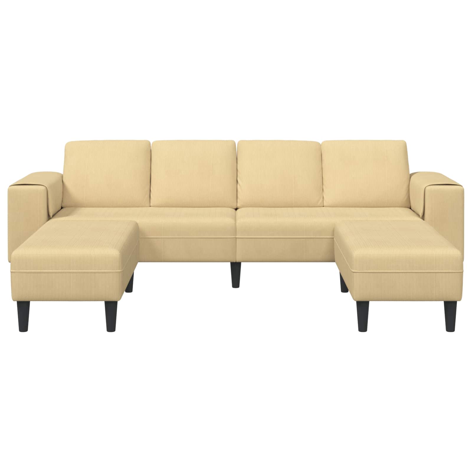 Bank Grijs groen 250 x 188 x 76 cm Katoen Stof