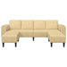 Bank Grijs groen 250 x 188 x 76 cm Katoen Stof