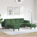 Bank Donkergroen 250 x 188 x 76 cm Katoen Stof