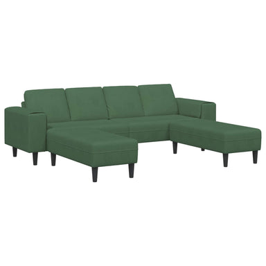 Bank Donkergroen 250 x 188 x 76 cm Katoen Stof