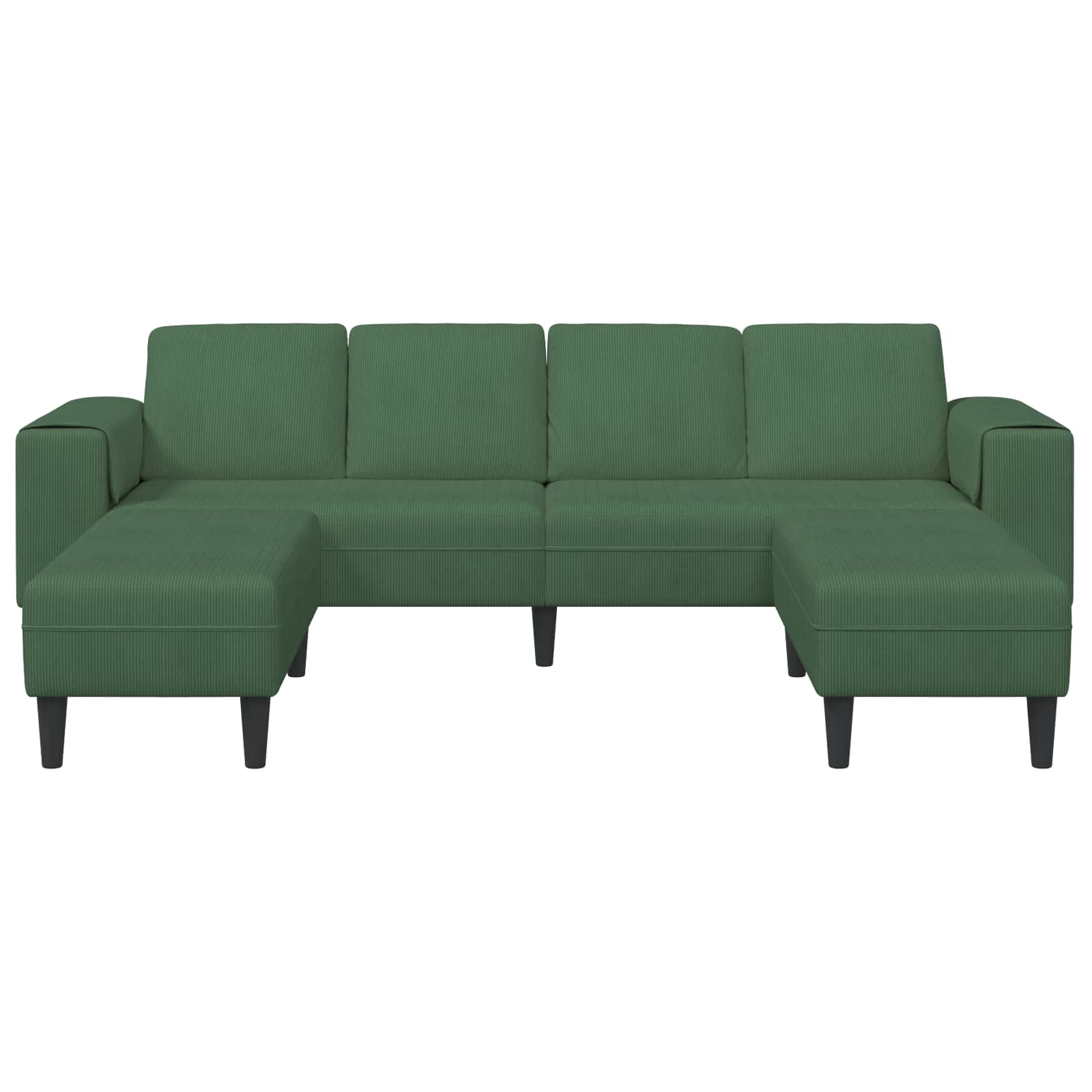 Bank Donkergroen 250 x 188 x 76 cm Katoen Stof