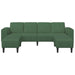 Bank Donkergroen 250 x 188 x 76 cm Katoen Stof