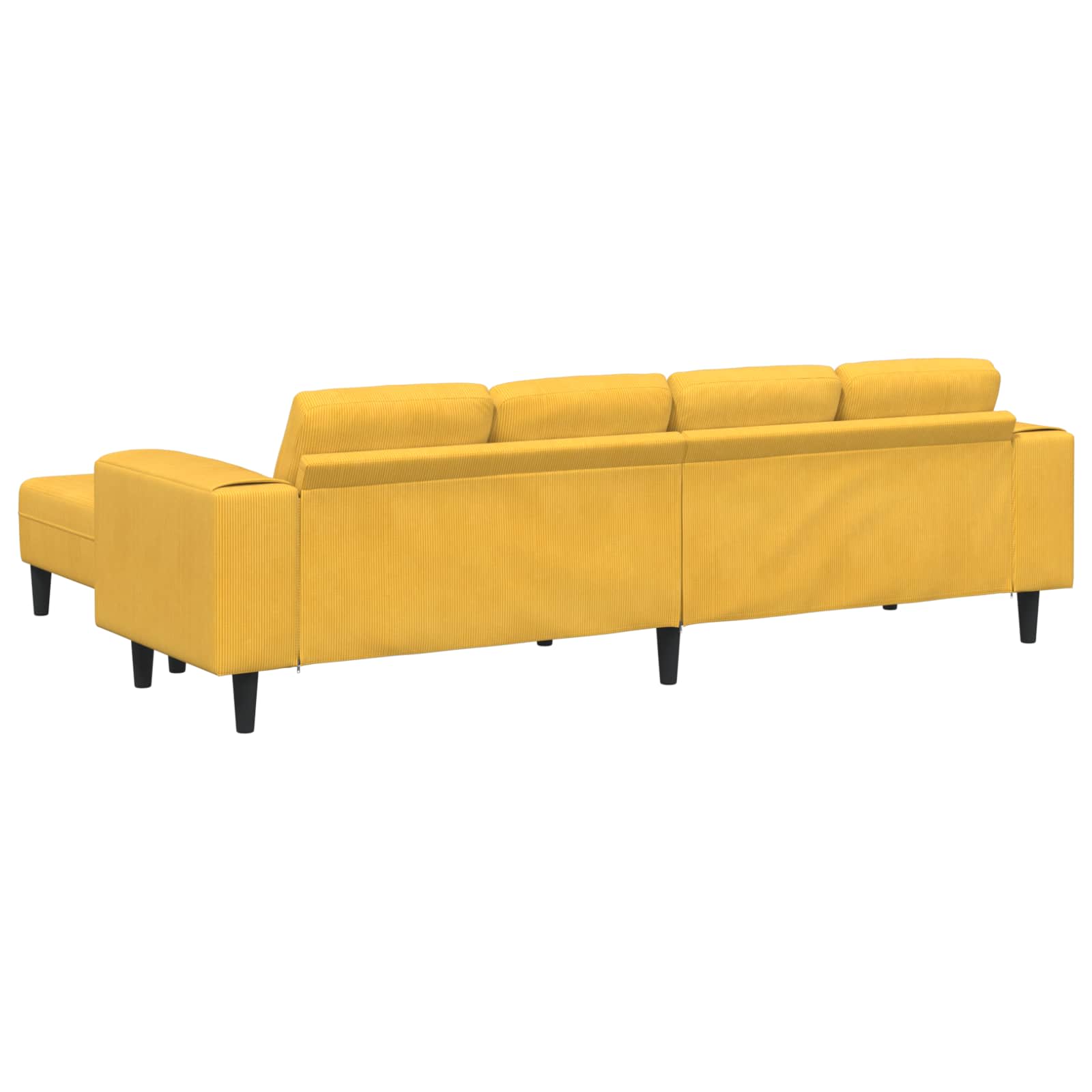 Bank Lichtgeel 250 x 188 x 76 cm Katoen Stof