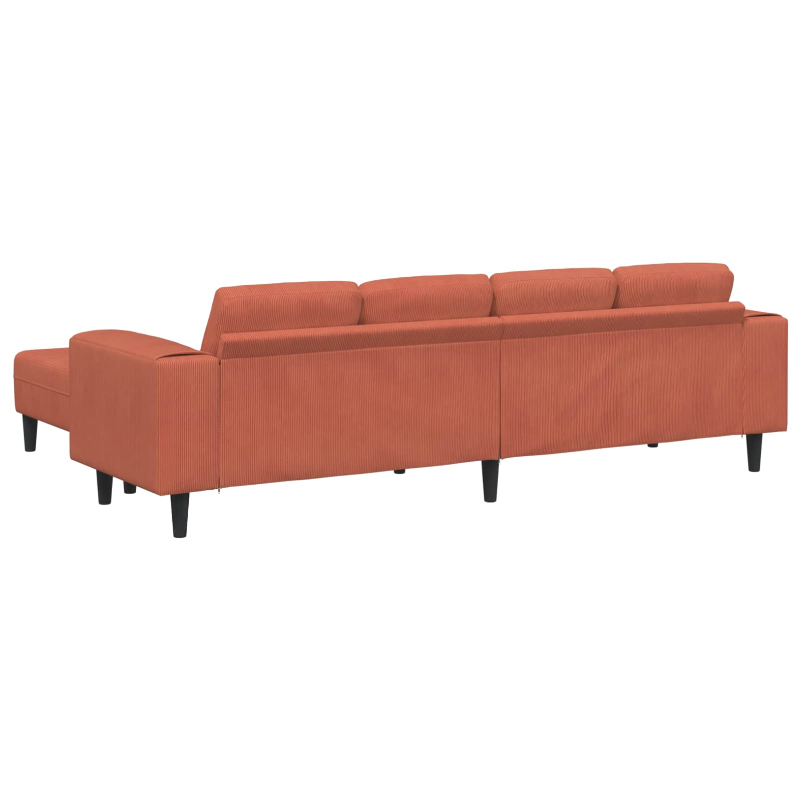 Bank Rood-oranje 250 x 188 x 76 cm Katoen Stof