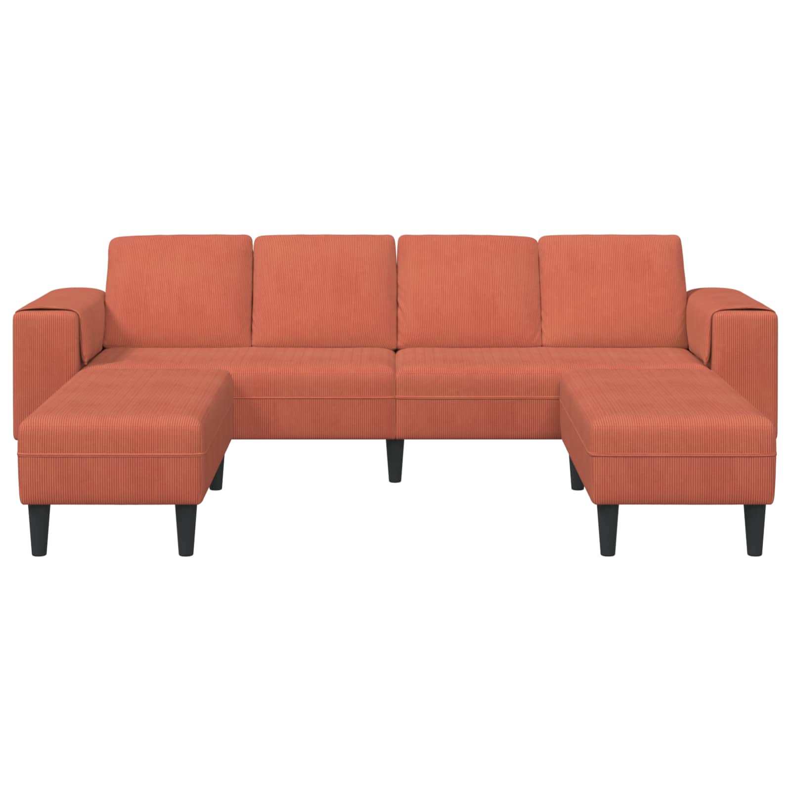 Bank Rood-oranje 250 x 188 x 76 cm Katoen Stof