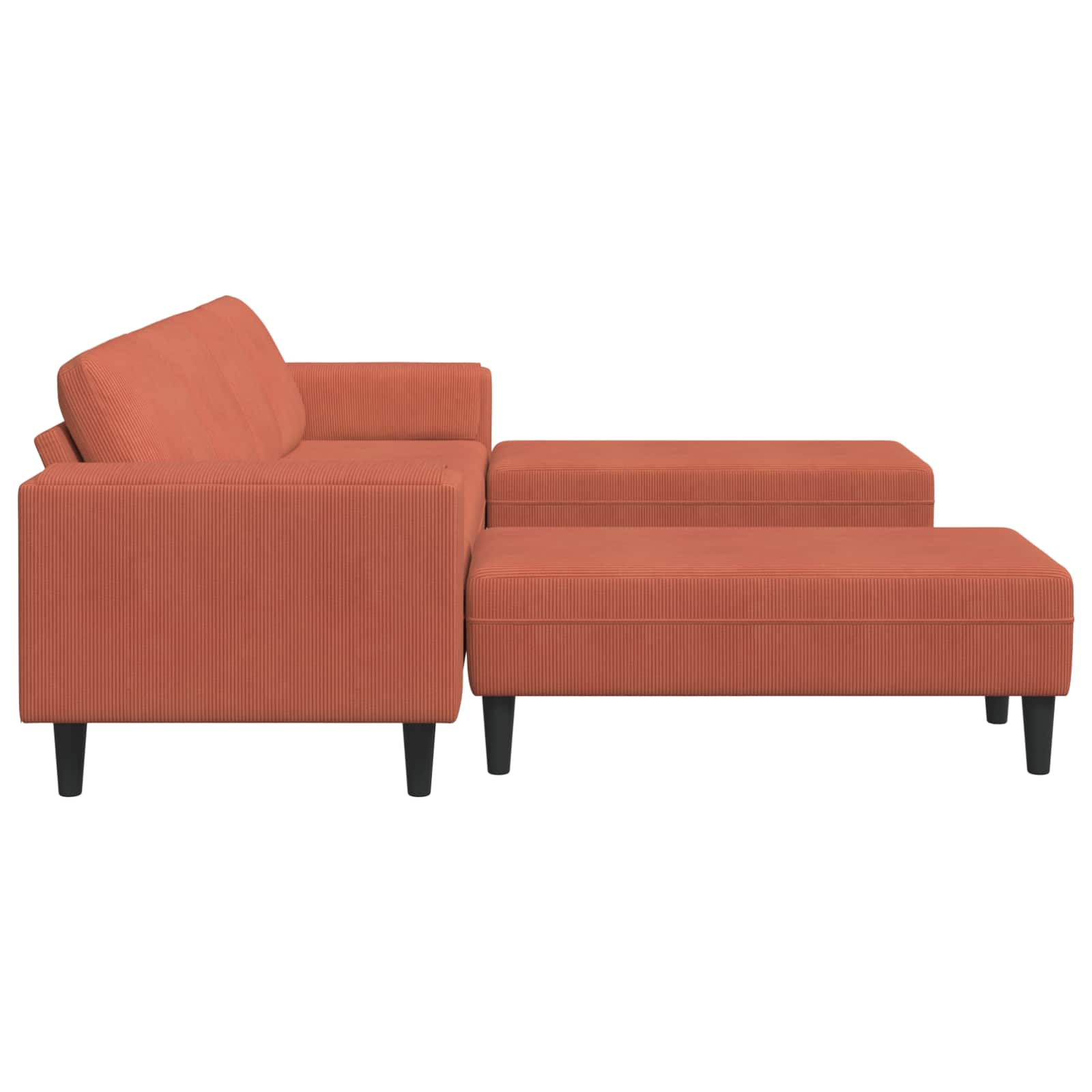 Bank Rood-oranje 250 x 188 x 76 cm Katoen Stof