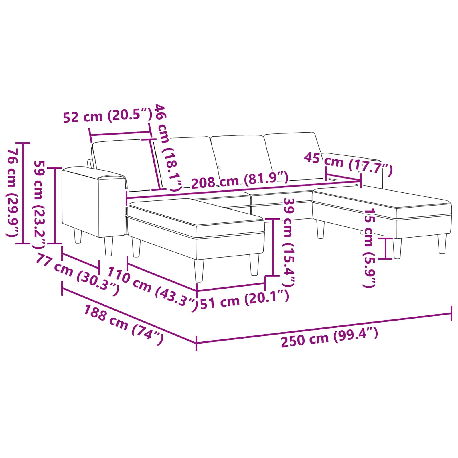 Woonkamer Bank 3 st Legergroen