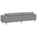 Bank met kussen Lichtgrijs 250 x 77 x 76 cm Stof