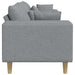 Bank met kussen Lichtgrijs 250 x 77 x 76 cm Stof