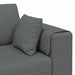 Bank met kussen Donkergrijs 250 x 77 x 76 cm Stof