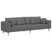 Bank met kussen Donkergrijs 250 x 77 x 76 cm Stof