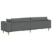 Bank met kussen Donkergrijs 250 x 77 x 76 cm Stof