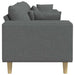 Bank met kussen Donkergrijs 250 x 77 x 76 cm Stof