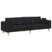 Bank met kussen Zwart 250 x 77 x 76 cm Stof
