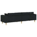 Bank met kussen Zwart 250 x 77 x 76 cm Stof