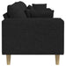 Bank met kussen Zwart 250 x 77 x 76 cm Stof