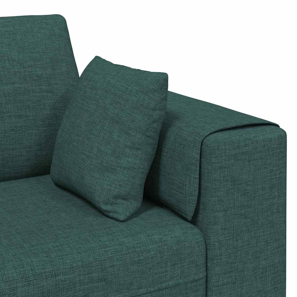 Bank met kussen Donkergroen 250 x 77 x 76 cm Stof