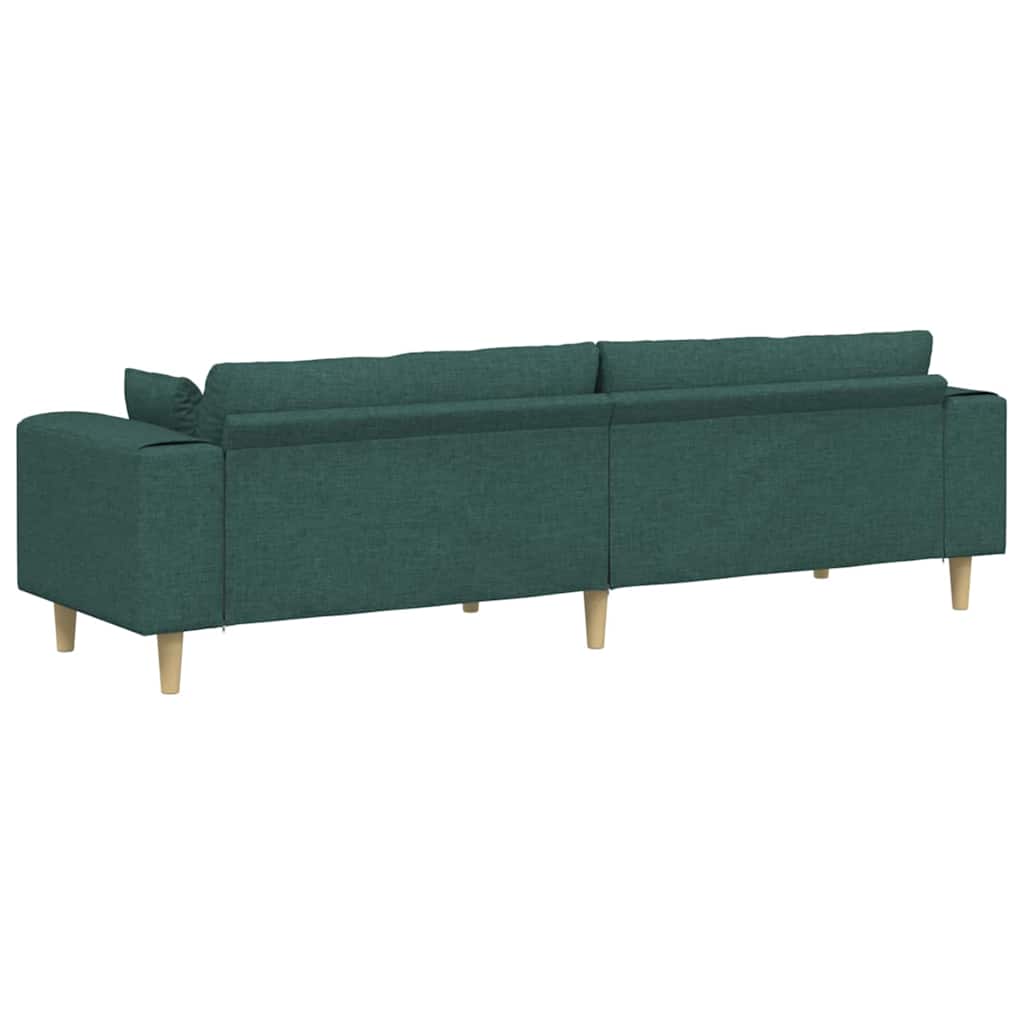Bank met kussen Donkergroen 250 x 77 x 76 cm Stof