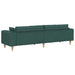 Bank met kussen Donkergroen 250 x 77 x 76 cm Stof