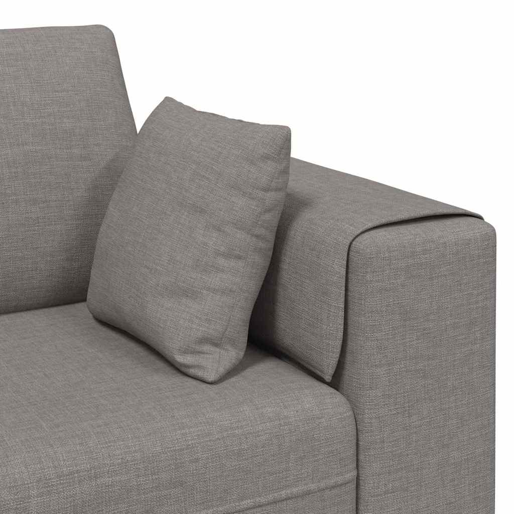 Bank met kussen Taupe 250 x 77 x 76 cm Stof