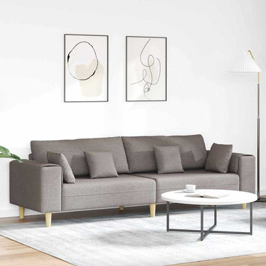 Bank met kussen Taupe 250 x 77 x 76 cm Stof