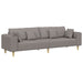 Bank met kussen Taupe 250 x 77 x 76 cm Stof