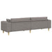 Bank met kussen Taupe 250 x 77 x 76 cm Stof