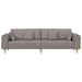 Bank met kussen Taupe 250 x 77 x 76 cm Stof