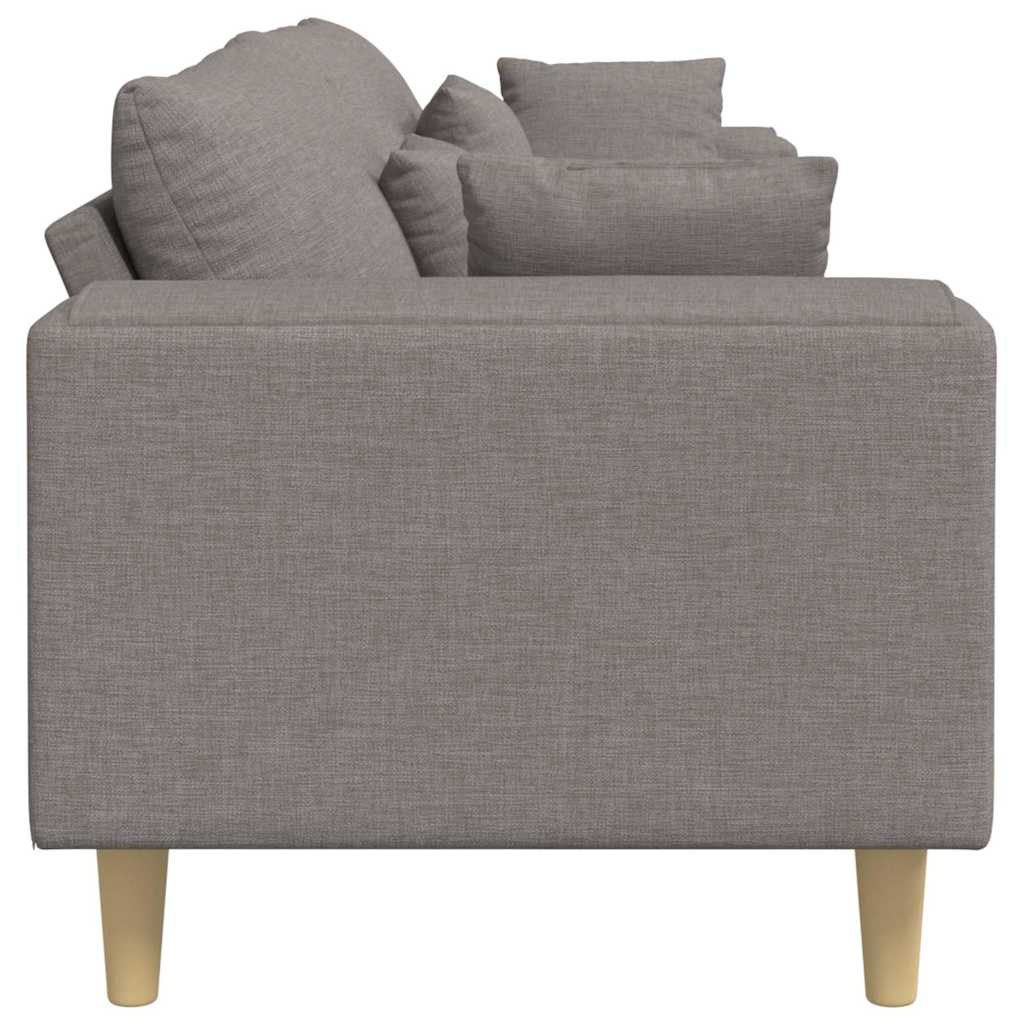 Bank met kussen Taupe 250 x 77 x 76 cm Stof