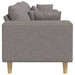Bank met kussen Taupe 250 x 77 x 76 cm Stof