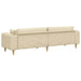 Bank met kussen Crème 250 x 77 x 76 cm Stof