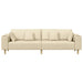 Bank met kussen Crème 250 x 77 x 76 cm Stof