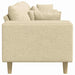 Bank met kussen Crème 250 x 77 x 76 cm Stof
