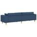 Bank met kussen Blauw 250 x 77 x 76 cm Stof