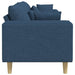 Bank met kussen Blauw 250 x 77 x 76 cm Stof