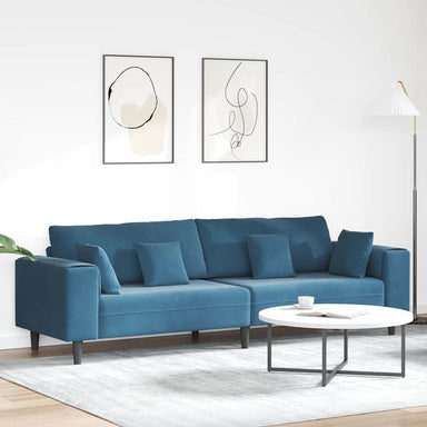 Bank Blauw 250 x 77 x 76 cm Fluweel