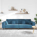 Bank Blauw 250 x 77 x 76 cm Fluweel