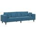 Bank Blauw 250 x 77 x 76 cm Fluweel